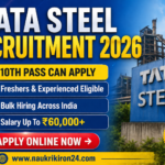 TATA Steel Recruitment 2026 for 10th Pass Freshers Apply Online