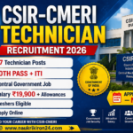CSIR-CMERI Technician Recruitment 2026 for 27 Technician Posts 10th Pass ITI Government Job